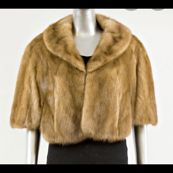 Vintage Jackets & Blazers - 👠 Vintage Fur Wrap Cozy Luxurious Mink Capelet